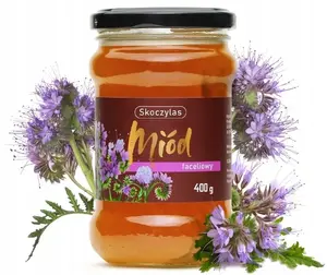 Medus Skoczylas facēlija (facelia) 400 g burka, dabīgais ziedu medus