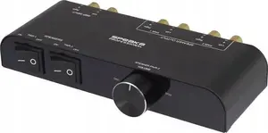 SpeaKa 2-Port Speaker Switch with Integrated Volume Control SP-6518220, Black