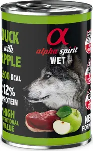 Влажный корм для собак Alpha Spirit Утка с яблоком 400г