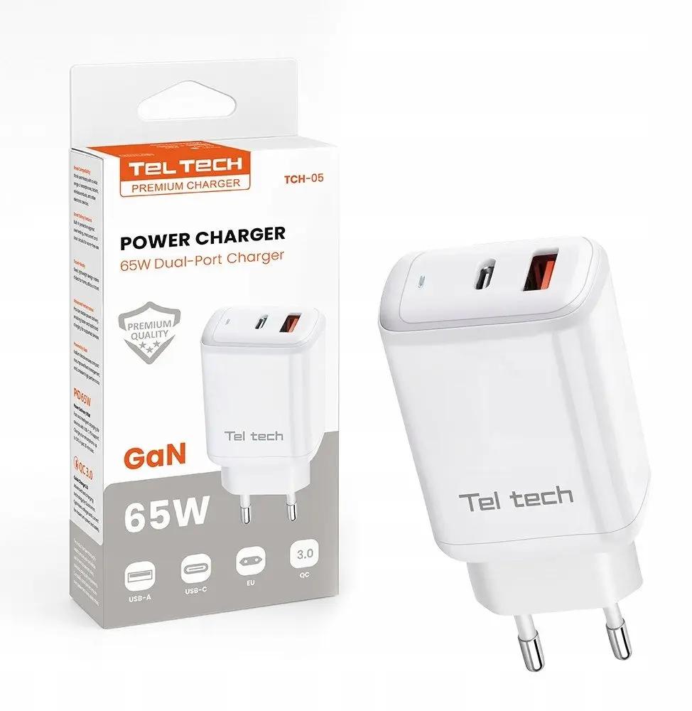 Lādētājs Teltech TCH-05 GaN USB Type-C