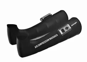 Lymphatic compression massager for legs ActiveJet ACM-PLUS-A1 S — battery 25 W, built-in battery, 330×840×60 mm, black/orange