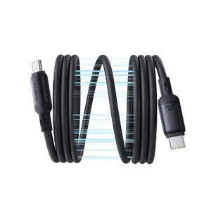 USB-C uz USB-C kabelis Baseus PicoGo 1 m, melns, datu pārraide līdz 0,48 Gbit/s