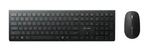 Клавиатура и мышь ALOGIC ASKBT3WC — полноразмерные, RF Wireless + Bluetooth, чёрные