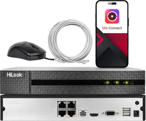 Tīkla ierakstītājs HiLook NVR-104MH-D/4P 4 kanālu PoE (Hikvision)