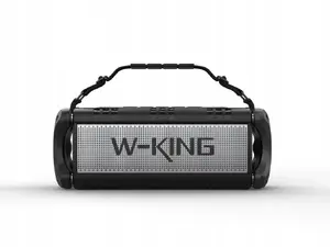 Портативная Bluetooth-колонка W-KING D8 — беспроводная портативная колонка, модель D8 (чёрно‑серебристая)
