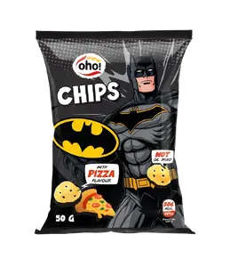 Snack chips OHO BATMAN 50 g — pizza flavor, bag 50g