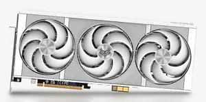 Видеокарта Sapphire NITRO+ Radeon RX 9070 XT 16 ГБ GDDR6 с графическим процессором AMD, шиной памяти 256 бит, PCI Express 5.0 и 3 вентиляторами