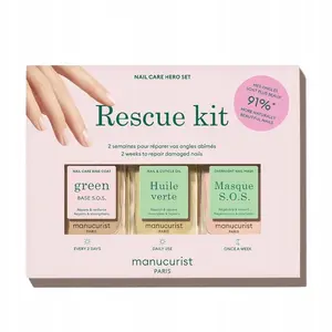 Nuxe Manucurist Rescue Kit nagu kopšanas komplekts ar Green Base S.O.S, Huile Verte un Masque S.O.S