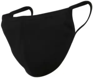 Reusable face mask Passion Cotton, black — cotton fabric, washable, adjustable fit