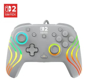 Wired RGB Gaming Controller Turtle Beach Afterglow Wave Grey — USB‑C, 3 m cable, for Nintendo Switch / Switch 2 / Switch OLED