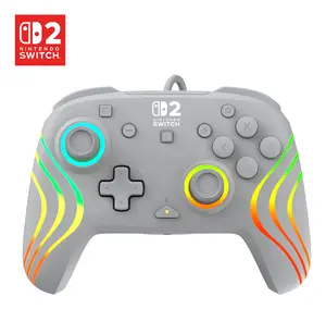 Turtle Beach Afterglow Wave Wired RGB Gaming Controller Grey for Nintendo Switch, Nintendo Switch 2 and Nintendo Switch OLED with USB Type-C