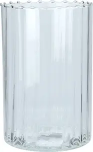 Vāze Mondex WAZON ZKLANY CYLINDER 18×H28 cm — stikla cilindriskā dekoratīvā vāze
