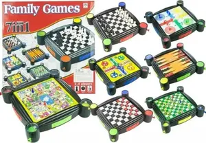 Board Game Set LEAN Sport 7-in-1 (Checkers, Chinese Checkers, Snakes and Ladders) – model 1273