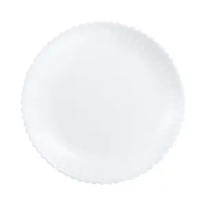 Dinner Plate Luminarc Bloom Deserta 19 cm, white opal glass