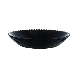 Dinner plate Luminarc BLOOM BLACK 20 cm, black opal glass, tempered