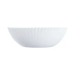 Dinner bowl Luminarc BLOOM 16 cm, opal glass, white