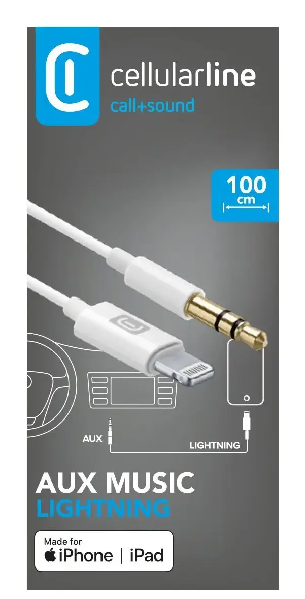 Cellularline Aux Music Cable — Lightning на 3,5 мм Photo 2