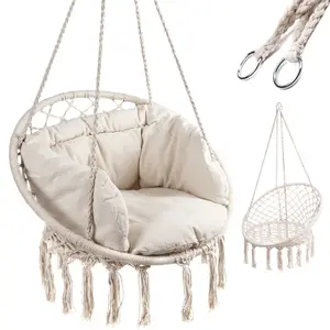 Hanging Nest Swing Chair RoGer 5903039718944 — Outdoor/Indoor Egg Chair Suspension Seat