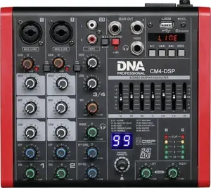 Audio mixer Bitmat CM4-DSP 4-channel with USB, MP3 playback, Bluetooth and phantom power