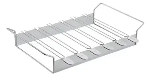 Rack accessory for RÖSLE outdoor barbecue grill — model 25072, silver, 265×460×95 mm