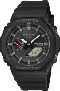 Rokas pulkstenis CASIO G-SHOCK GA-B2100-1AER — vīriešu digitāli‑analogs triecienizturīgs pulkstenis ar sveķu korpusu