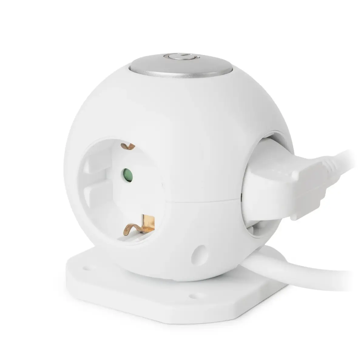 ENTAC Power Ball 3 розетки с 2×2.1A USB Photo 3