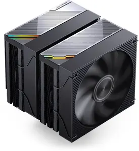 CPU cooler Jonsbo CA90 Dual-Tower with 1×130mm and 1×120mm PWM ARGB fans, black