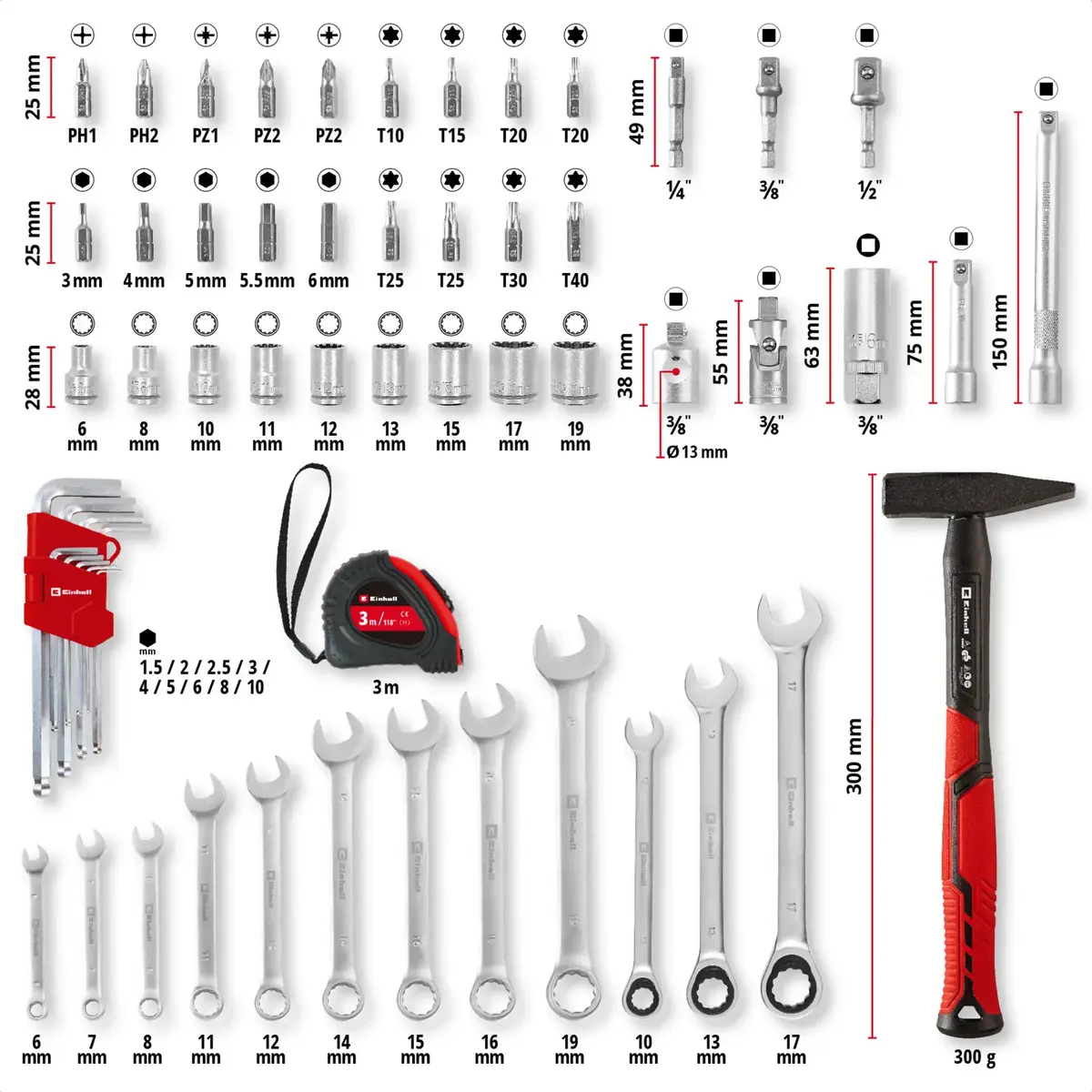 Einhell-KWB E-Case набор 80 предметов Photo 5