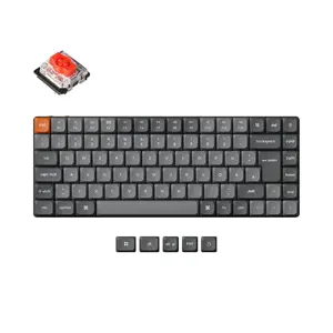 Механическая клавиатура 75% Keychron K3M-H1-DE — немецкая раскладка, USB + RF беспроводная + Bluetooth, 84 клавиши, RGB, серый