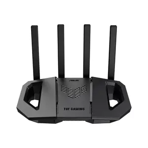 Tabletop wireless router ASUS TUF-BE3600 — Dual-band Wi‑Fi 7 (2.4/5 GHz), Gigabit Ethernet, VPN, Black