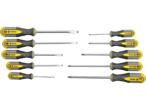 Manual screwdriver Vorel 60970 — pack of 10, handheld slotted/Phillips screwdriver set