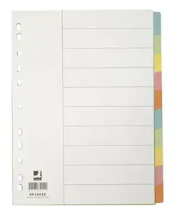 Бланковые разделители Q-Connect KF34029, многоцветные, портретная ориентация, 1 шт.