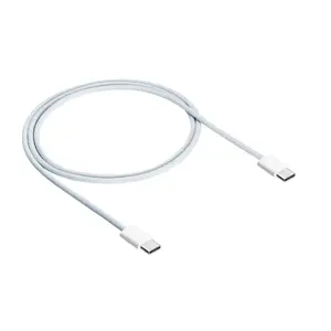 USB-C to USB-C cable Akyga AK-USB-51 — USB 2.0, 1 m, white, nickel-plated contacts