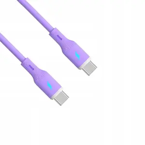 USB cable Akyga AK-USB-70 — USB-C to USB-A, 1 m, violet