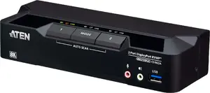 KVM Switch ATEN CS1922A 2-port DisplayPort USB 3.0 8K for dual-computer control