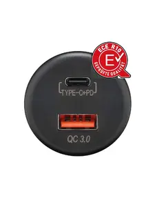 Car Charger RAM Mounts 560001 — Universal DC 12–24V, USB-C Fast Charge, Black