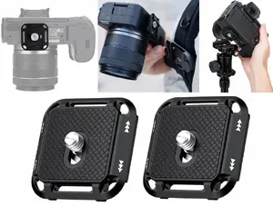 Quick Release Arca-Swiss Plate Set JJC for Camera 1/4" + Peak Design V3 Compatibility (SB10927)