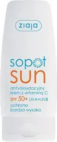 Sunscreen cream Ziaja Sopot Sun SPF 50+ with Vitamin C 50 ml — high UV protection