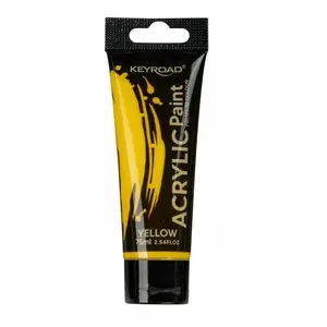 Acrylic paint Keyroad KR972205, 75 ml tube, yellow