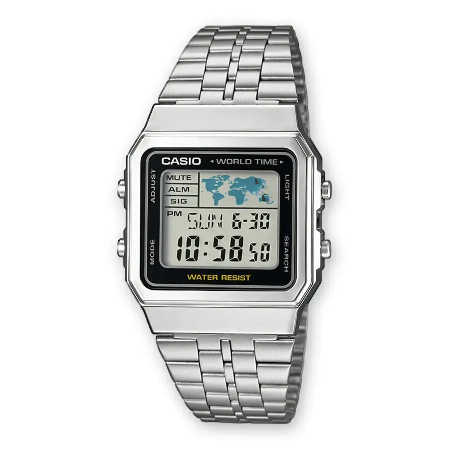 Casio A500WEA-1EF Unisex Elektroniskais Rokas Pulkstenis