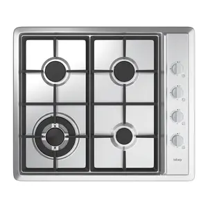 Газовая плита IsEasy MGBS-604D — 4 конфорки, отдельно стоящая, нержавеющая сталь