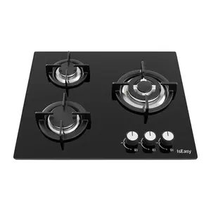 Газовая плита IsEasy MGBG-603S2R — 3-конфорочная настольная/напольная, нержавеющая сталь