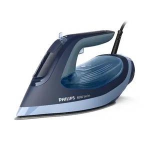 Паровой утюг Philips 6000 series DST6120/20 мощностью 2600 Вт с подошвой SteamGlide Plus постоянным паром 45 г/мин и синим корпусом