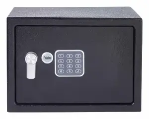 Pārnēsājams seifs Yale YEC/250/DB2 — 16,3 l tilpums, tērauds, melns, barošanai AA baterijas, 350×250×250 mm