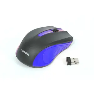 Bezvadu optiskā peles PLATINET OM0419BL Travel — labrokāja, RF bezvadu, 1000 DPI, 3 pogas, ritenītis — melna/zila