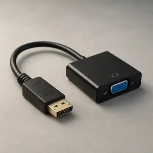 DisplayPort to VGA adapter cable DELTACO RF-DP-VGA 0.23 m, passive DP to VGA converter