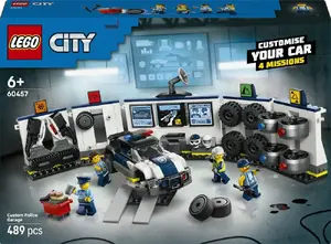 LEGO City policijas tuningdarbnīca komplekts 60457 — spēļu komplekts ar policijas auto un minifigurīnām