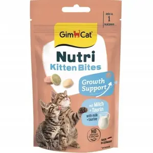 Mitras barības tabletes kaķēniem Gimborn GIMCAT NUTRI BITES KITTEN TABS 40 g, uztura papildinājums