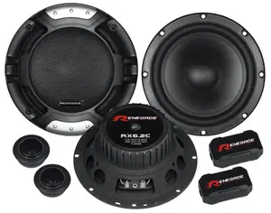 Car speaker Renegade RX6.2C Oval 2-way, 200 W peak, 100 W RMS, 5.7 cm mounting depth, 14.3 cm hole