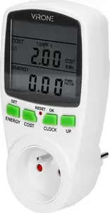 Electric Energy Meter Virone EM-1 two-tariff 16A 3680W with LCD display